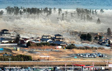 Высота цунами в Японии достигала 20 метров